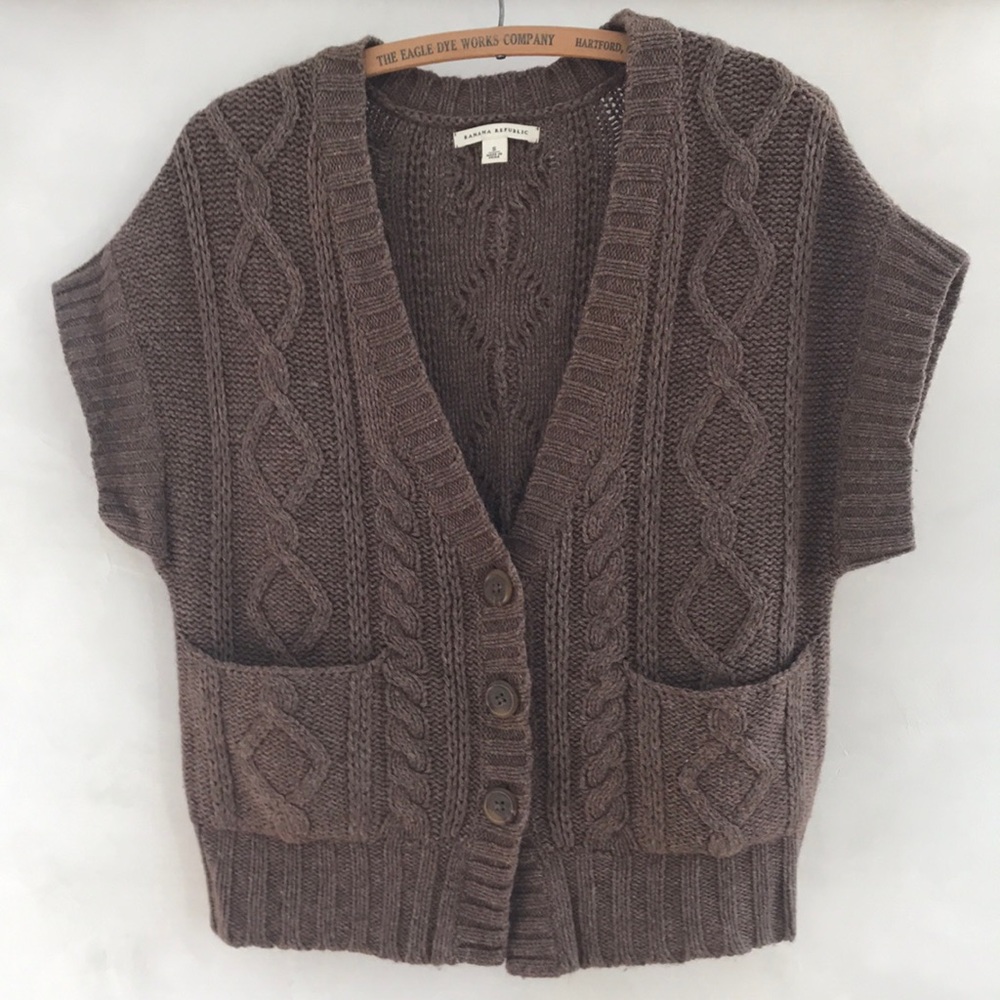 Cable Knit Button Up Sweater